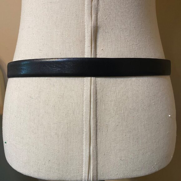 JOHN HENRY Black Full Grain Cowhide Leather Belt Gold Buckle Men Waist 29"- 33 " - Picture 2 of 9